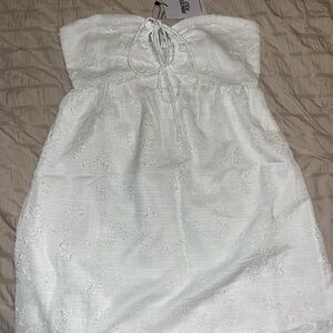Princess Polly White Strapless Lace Summer Dress
